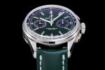 PREMIER B01 CHRONO SS 42MM GF 1:1 BEST EDITION GREEN DIAL ON GREEN LEATHER STRAP A7750 - Image 10