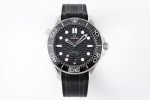 SEAMASTER DIVER 300M ZF 1:1 BEST EDITION BLACK CERAMIC BLACK DIAL ON BLACK RUBBER STRAP A8800