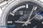 DayDate 40 SS GSF Gain Weight Black Crystal Dial Diamonds Bezel on President Bracelet A3255 - Image 4