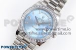 DayDate 40 SS GSF Gain Weight Ice Blue Crystal Dial Diamonds Bezel on President Bracelet A3255 - Image 2