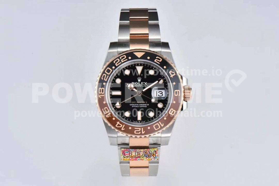 GMT-Master II 126711 CHNR Black/Brown Ceramic Clean Factory Best Edition on SS/RG Bracelet VR3186