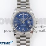 DayDate 40 SS GSF Gain Weight Blue Roman Dial on President Bracelet A3255