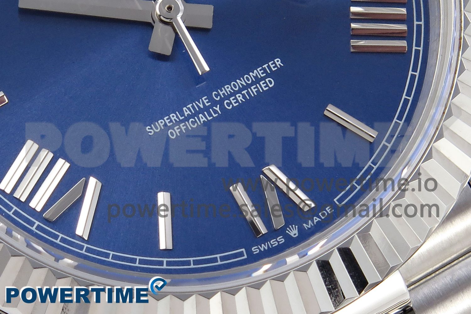 DayDate 40 SS GSF Gain Weight Blue Roman Dial on President Bracelet A3255 - Image 5