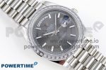 DayDate 40 SS GSF Gain Weight Gray Roman Dial Diamonds Bezel on President Bracelet A3255 - Image 3