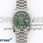 DayDate 40 SS GSF Gain Weight Green Roman Dial on President Bracelet A3255