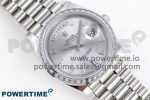 DayDate 40 SS GSF Gain Weight Silver Crystal Dial Diamonds Bezel on President Bracelet A3255 - Image 3