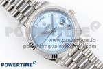 DayDate 40 SS GSF Gain Weight Ice Blue Roman Dial Diamonds Bezel on President Bracelet A3255 - Image 3