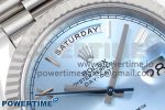 DayDate 40 SS GSF Gain Weight Ice Blue Roman Dial Diamonds Bezel on President Bracelet A3255 - Image 4
