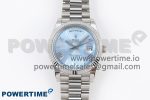 DayDate 40 SS GSF Gain Weight Ice Blue Roman Dial on President Bracelet A3255
