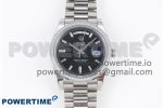 DayDate 40 SS GSF Gain Weight Black Crystal Dial Diamonds Bezel on President Bracelet A3255