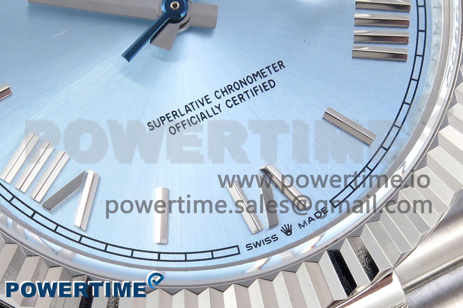 DayDate 40 SS GSF Gain Weight Ice Blue Roman Dial on President Bracelet A3255 - Image 5