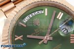 DayDate 40 RG GSF Gain Weight Green Roman Dial on President Bracelet A3255 - Image 4