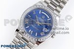 DayDate 40 SS GSF Gain Weight Blue Roman Dial Diamonds Bezel on President Bracelet A3255 - Image 2