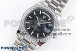 DayDate 40 SS GSF Gain Weight Black Stick Dial Diamonds Bezel on President Bracelet A3255 - Image 2