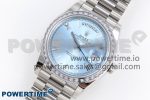 DayDate 40 SS GSF Gain Weight Ice Blue Roman Dial Diamonds Bezel on President Bracelet A3255 - Image 2