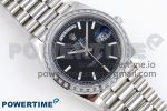 DayDate 40 SS GSF Gain Weight Black Stick Dial Diamonds Bezel on President Bracelet A3255 - Image 3