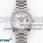 DayDate 40 SS GSF Gain Weight Meteorite Crystal Dial Diamonds Bezel on President Bracelet A3255