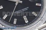 DayDate 40 SS GSF Gain Weight Black Crystal Dial Diamonds Bezel on President Bracelet A3255 - Image 5