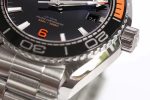 PLANET OCEAN 43.5MM SS VSF 1:1 BEST EDITION BLACK/ORANGE BEZEL BLACK DIAL ON SS BRACELET A8900 (BLACK BALANCE WHEEL) - Image 8