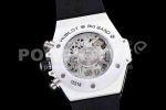 Hublot Big Bang Unico White Ceramic HBF 1:1 Best Edition Black Skeleton Dial on Whtie Rubber Strap A1242 Super Clone Watch - Image 7