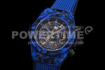 Hublot Big Bang Unico Blue Carbon TWF Best Edition Skeleton Dial on Black Rubber Strap A1220 Super Clone Watch - Image 3