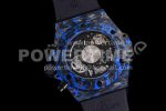 Hublot Big Bang Unico Blue Carbon TWF Best Edition Skeleton Dial on Black Rubber Strap A1220 Super Clone Watch - Image 7