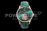 IWC Replica Watches Portuguese Tourbillon RG AXF Green Dial Tourbillon 1:1 Fake watches Super Clone Watch