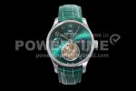 IWC Replica Watches Portuguese Tourbillon SS AXF Green Dial Tourbillon 1:1 Fake watches Super Clone Watch