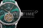 IWC Replica Watches Portuguese Tourbillon SS AXF Green Dial Tourbillon 1:1 Fake watches Super Clone Watch - Image 4