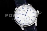 IWC Portuguese IW358304 ZF 1:1 Best Edition SS White Dial Blue Markers on Blue Leather Strap A82200 Super Clone Watch - Image 2