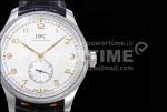 IWC Portuguese IW358303 ZF 1:1 Best Edition SS White Dial RG Markers on Brown Leather Strap A82200 Super Clone Watch - Image 4