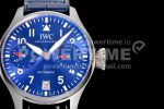 IWC Big Pilot IW501008 “Boutique London” SS ZF Best Edition Blue Dial on Blue Leather Strap A52010 Super Clone Watch - Image 4