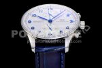 IWC Portuguese Chrono IW371446 ZF 1:1 Best Edition on BlueLeather Strap A7750 (Same Thickness as Genuine) Super Clone Watch - Image 8