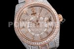 Rolex Replica Watches Skydweller Full Diamond Dial SS/RG TWF A23J 1:1 Fake watches Super Clone Watch - Image 7