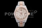 Rolex Replica Watches Skydweller Full Diamond Dial SS/RG TWF A23J 1:1 Fake watches Super Clone Watch