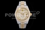 Rolex Replica Watches Skydweller Full Diamond Dial SS/YG TWF A23J 1:1 Fake watches Super Clone Watch