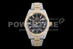 Rolex Replica Watches Skydweller Diamond Black Dial SS/RG TWF A23J 1:1 Fake watches Super Clone Watch