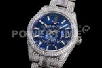 Rolex Replica Watches Diamond Skydweller Blue Dial SS TWF A23J 1:1 Fake watches Super Clone Watch - Image 3