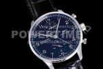 IWC Portuguese Chrono IW371447 ZF 1:1 Best Edition Diamonds Bezel on Black Leather Strap A7750 (Same Thickness as Genuine) Super Clone Watch - Image 2