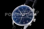 IWC Portuguese Chrono IW371447 ZF 1:1 Best Edition Diamonds Bezel on Black Leather Strap A7750 (Same Thickness as Genuine) Super Clone Watch - Image 3