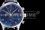 IWC Portuguese Chrono IW371447 ZF 1:1 Best Edition Diamonds Bezel on Black Leather Strap A7750 (Same Thickness as Genuine) Super Clone Watch - Image 4