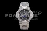 Patek Philippe Nautilus 5740 SS GRF Best Edition Gray Dial Diamonds Bezel on SS Bracelet A240 Super Clone Watch