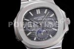 Patek Philippe Nautilus 5740 SS GRF Best Edition Gray Dial on SS Bracelet A240 Super Clone Watch - Image 5