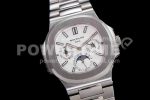 Patek Philippe Nautilus 5740 SS GRF Best Edition White Dial on SS Bracelet A240 Super Clone Watch - Image 2