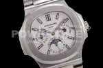 Patek Philippe Nautilus 5740 SS GRF Best Edition White Dial on SS Bracelet A240 Super Clone Watch - Image 5