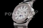 Patek Philippe Nautilus 5740 SS GRF Best Edition White Dial on SS Bracelet A240 Super Clone Watch - Image 6