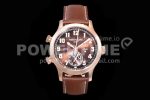 Patek Philippe Calatrava 5524R Pilot Travel Time RG GRF Brown Dial on Brown Leather Strap MIYOTA 9015 Super Clone Watch