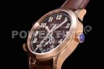 Patek Philippe Calatrava 5524R Pilot Travel Time RG GRF Brown Dial on Brown Leather Strap MIYOTA 9015 Super Clone Watch - Image 6