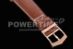 Patek Philippe Calatrava 5524R Pilot Travel Time RG GRF Brown Dial on Brown Leather Strap MIYOTA 9015 Super Clone Watch - Image 9