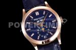 Patek Philippe PP0409F – Annual Cal. Moonphase 5396 RG/LE Blue/Dia GRF MY9015 Super Clone Watch - Image 2